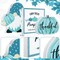 11 Pcs Fall Tiered Tray Decor Set Thanksgiving Pumpkin Decor (Blue,Abstract)